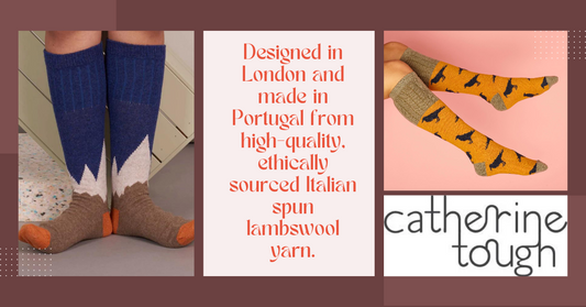 Super cosy lambswool socks from British designer Catherine Tough