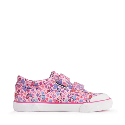 StartRite LOVEHEART Canvas Shoes (Pink) 25-30