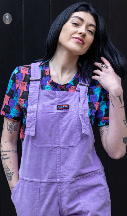 Run & Fly Lavender Stretch Corduroy Dungarees