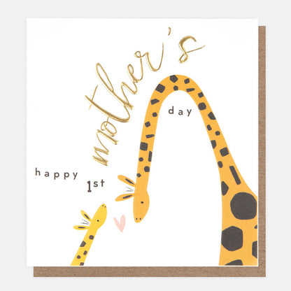 Giraffes Happy 1st Mother's Day Card