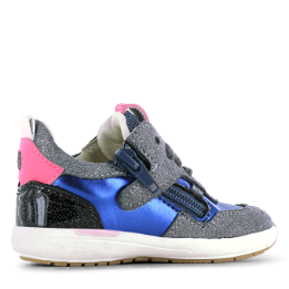 ShoesMe Leather SNEAKER (Grey/Blue/Pink) 21-26