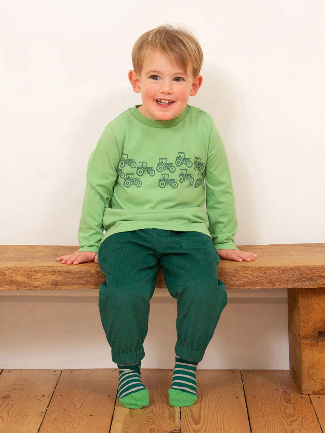 Cosy Cord Pull On Trousers Green
