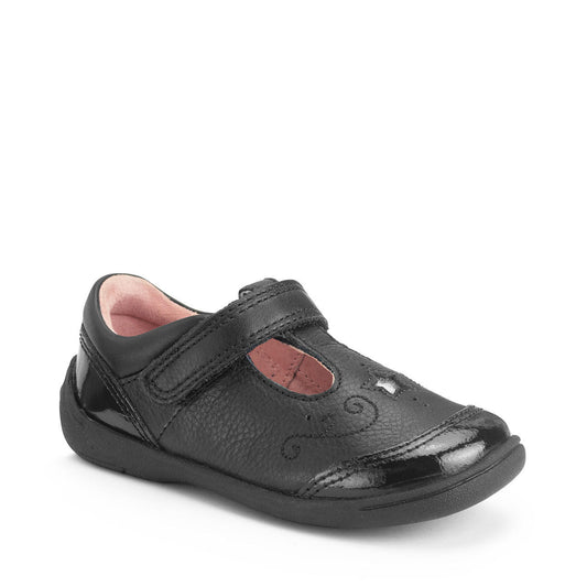StartRite DAZZLE Leather School Shoes (Black)