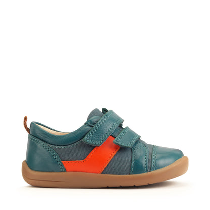 StartRite MAZE Leather Velcro Shoes (Teal)
