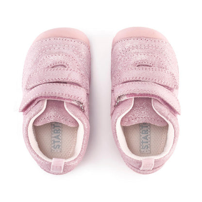 StartRite LITTLE SMILE Leather Velcro Trainers (Pink Glitter) 18-21.5