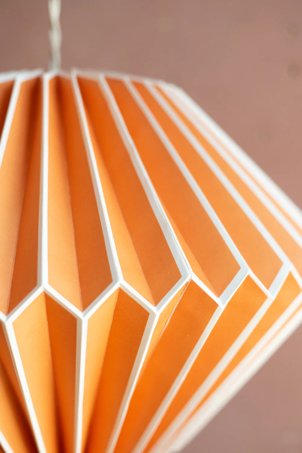 Ian Snow Handmade Orange Paper Lampshade
