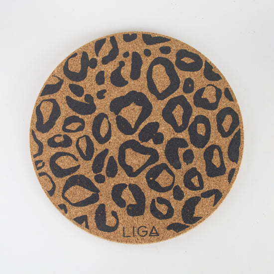 Cork Placemat Leopard Grey