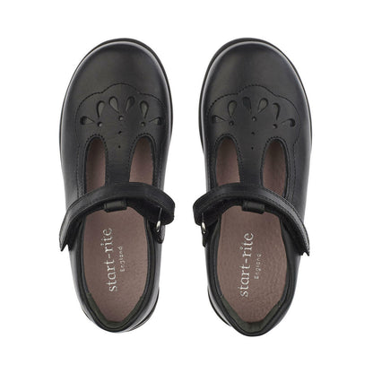 StartRite POPPY Leather School Shoes (Black) 28-33