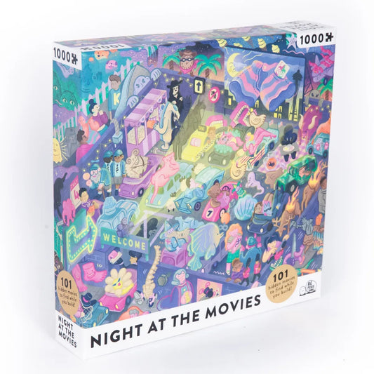 1000pc Jigsaw Puzzle Night At the Movies
