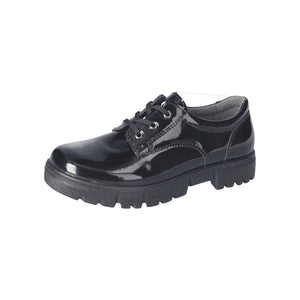 Ricosta STACY Leather Patent School Shoes (Black) 