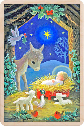 Wooden Postcard Nativity