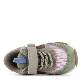 ShoesMe Leather SNEAKER (Taupe/Pink/Green) 21-26