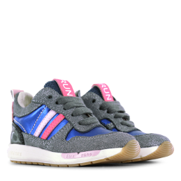 ShoesMe Leather SNEAKER (Grey/Blue/Pink)