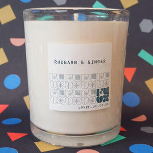 Flux Large Plant Wax Candle - Rhubarb & Ginger