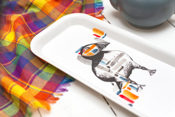 Sarah Leask Snack Tray Puffin