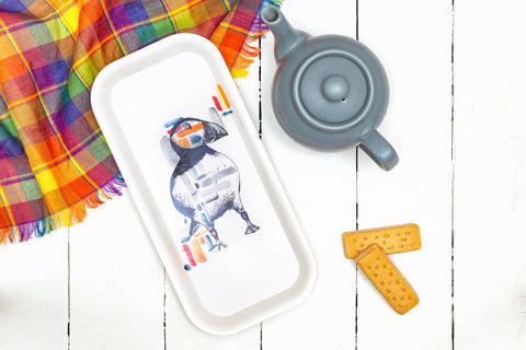 Sarah Leask Snack Tray Puffin