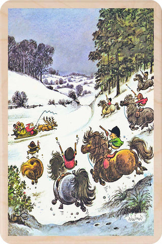 Wooden Postcard Christmas Ambush