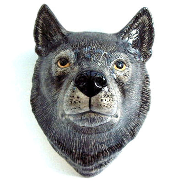 Stoneware Wall Vase Wolf