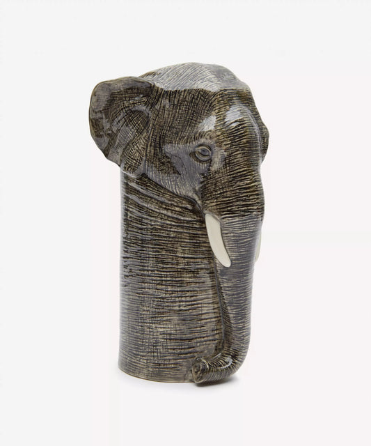 Stoneware Flower Vase Elephant