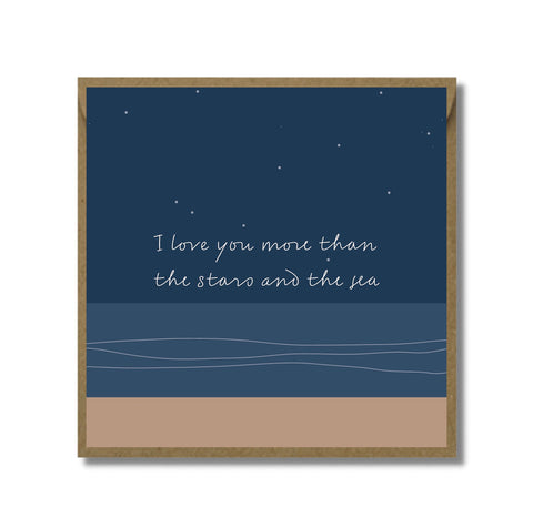 Fiddy & Mabel Card Stars And Sea