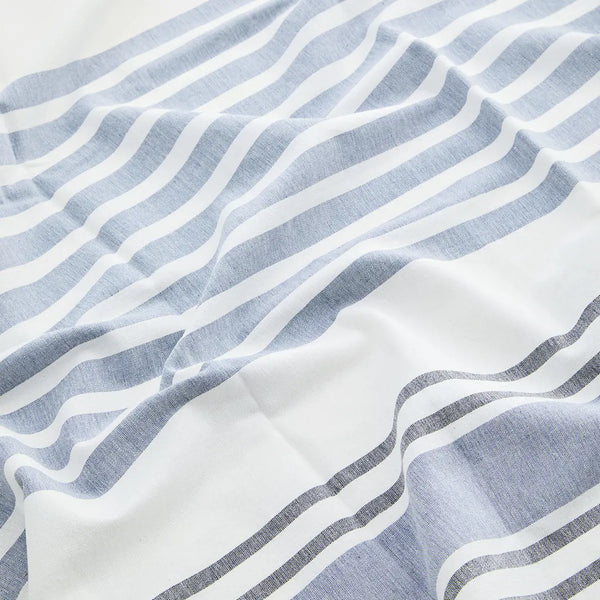Striped Hammam Towel (white/Blue)
