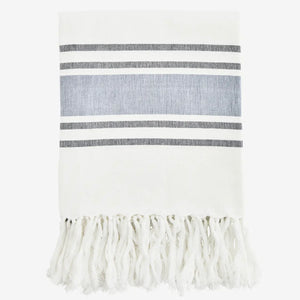Striped Hammam Towel (white/Blue)