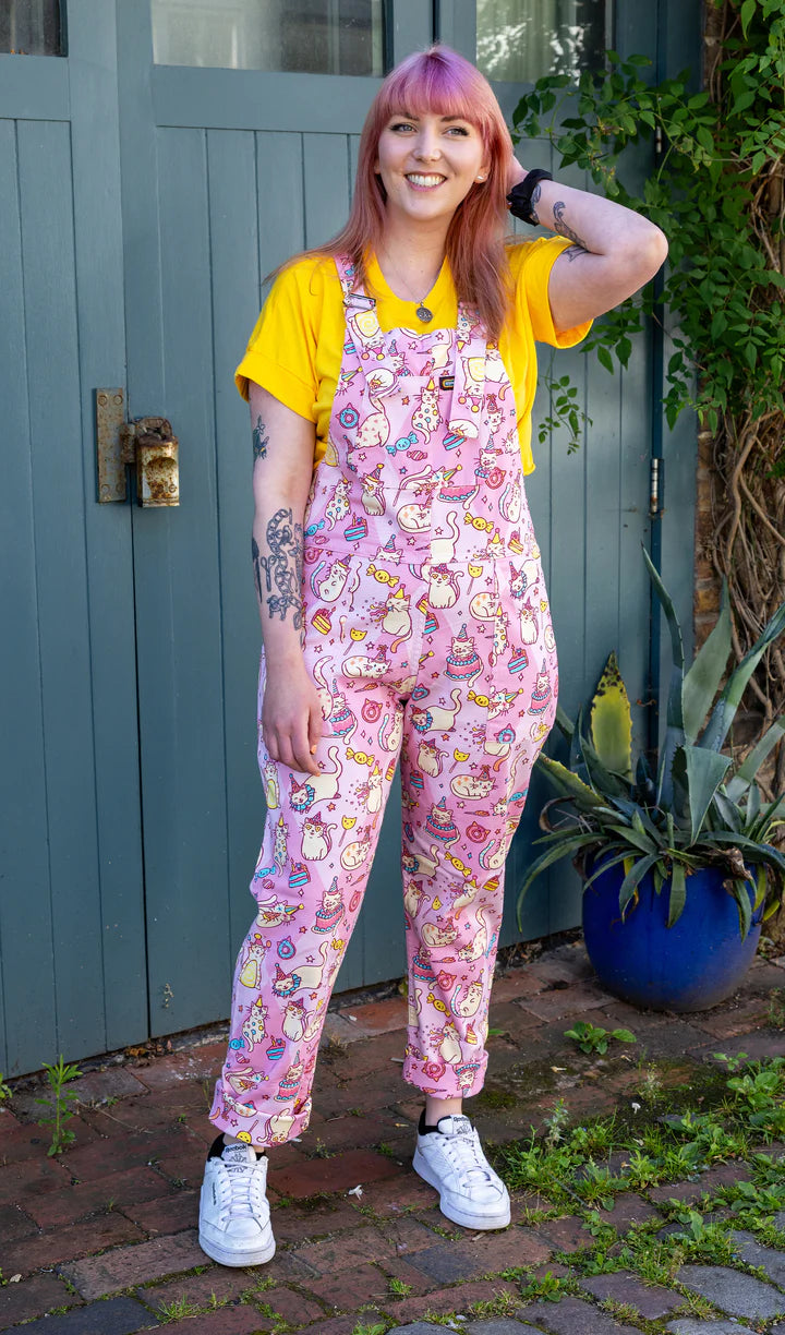 Twill Dungarees Party Cats