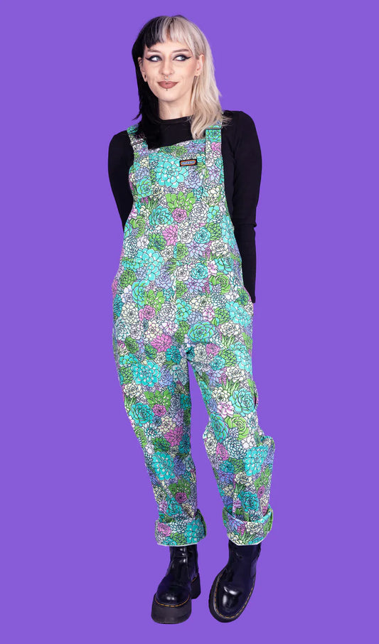 Succulents Twill Dungarees