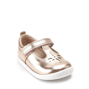 StartRite PUZZLE Leather T-Bar Shoes (Rose Gold)  20-25
