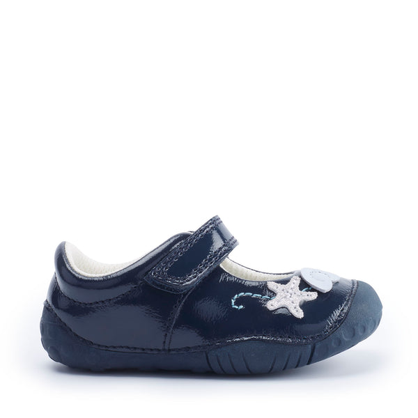 StartRite LITTLE SHELLS Leather Shoes (Navy) 18 only