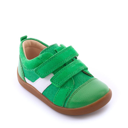 StartRite MAZE Leather/Canvas Trainers (Green) 20-25