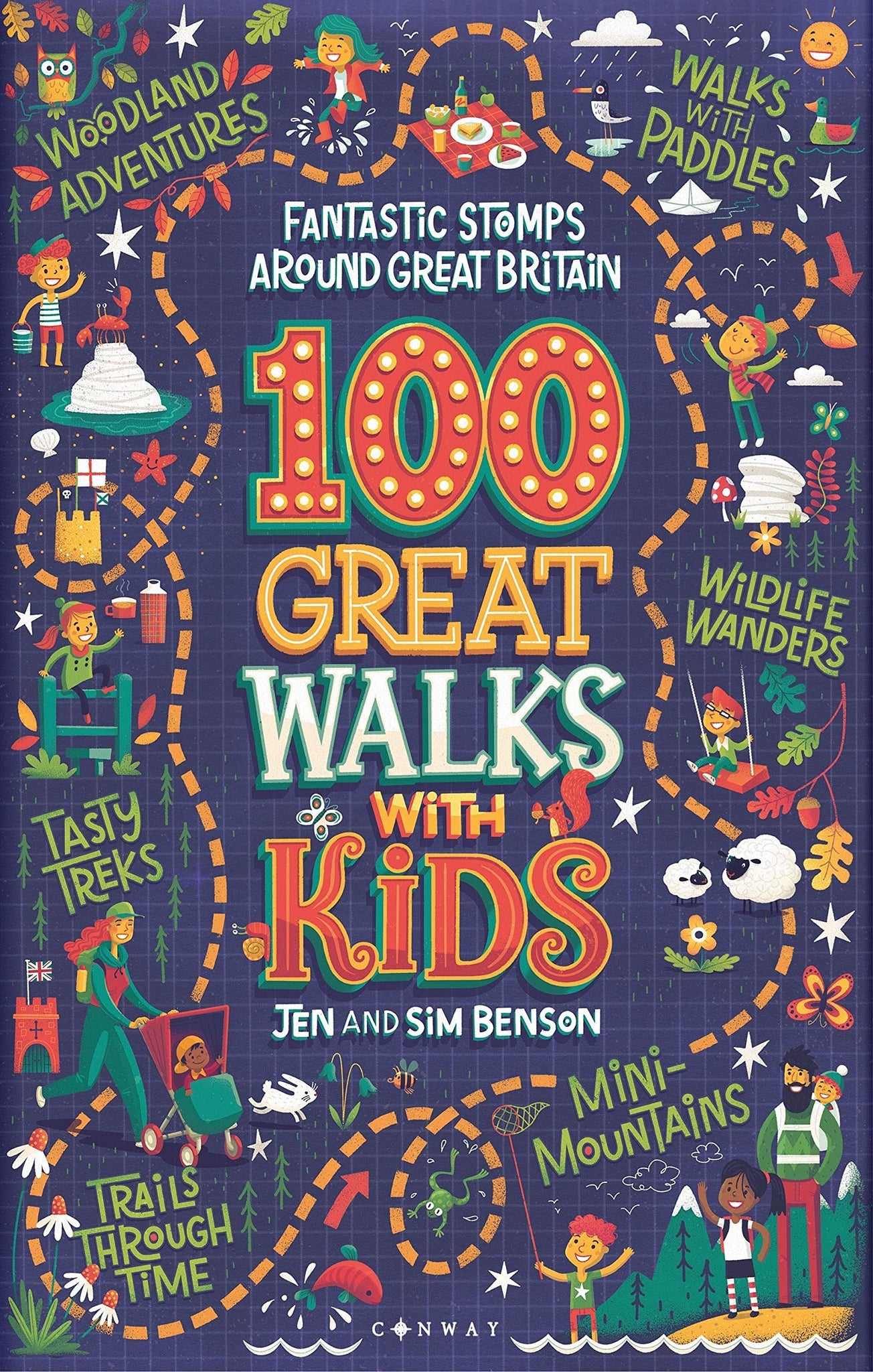 100 wonderful walks around Britain suitable for families with children from babyhood upwards.  Lovely book..