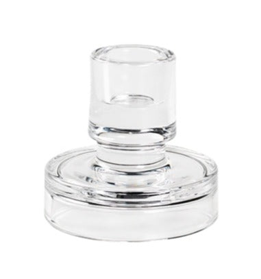 SM CANDLE HOLDER PETRA GLASS CLEAR