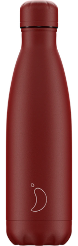Chilly's Bottle 500ml Plain Matte Red