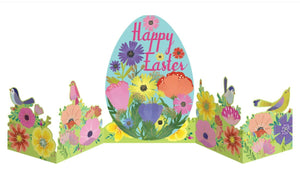colourful fold out easter egg card