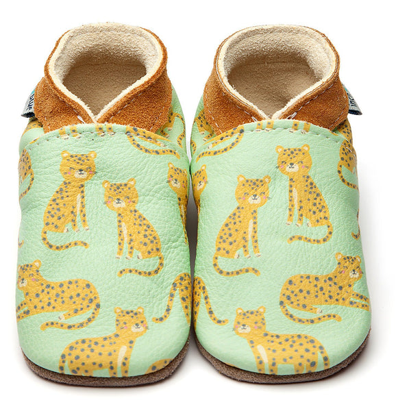 Inch Blue Baby Shoes Lazy Leopards - L & XL only