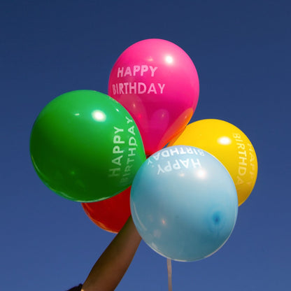 5 Balloons Birthday Rainbow
