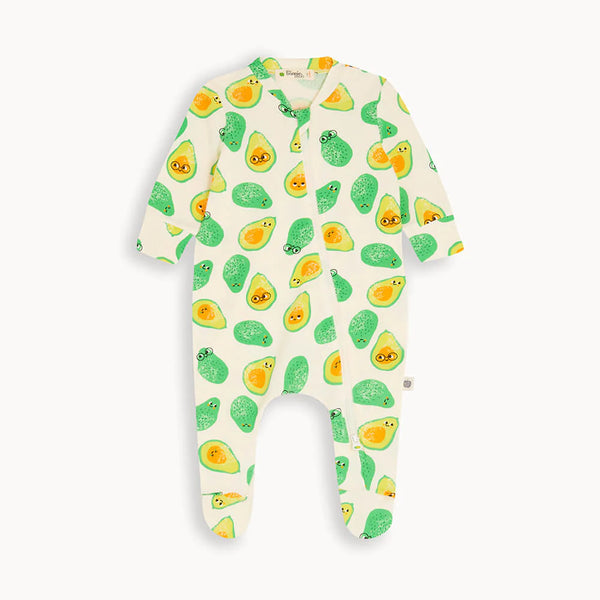 Brighton - Avocado Zip Front Organic Sleepsuit
