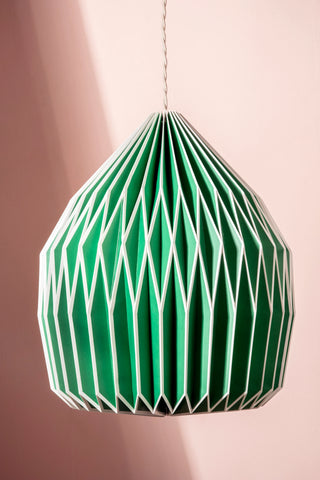 Ian Snow Handmade Green Paper Lampshade