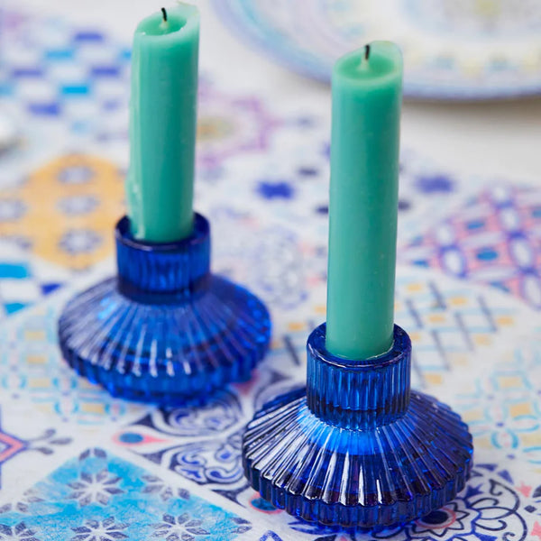 MIDNIGHT FOREST CANDLE HOLDER SMALL BLUE