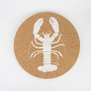 Cork Placemat White Lobster