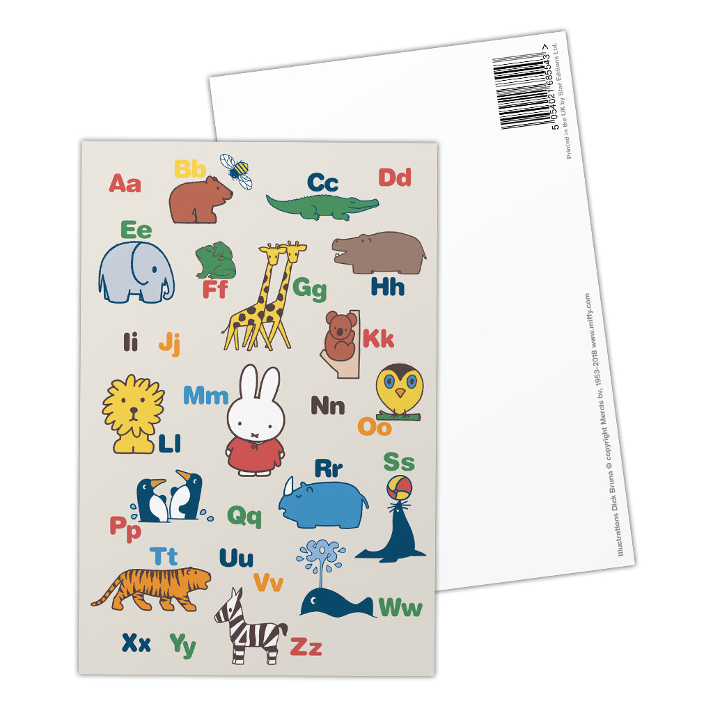 Miffy Postcard Alphabet