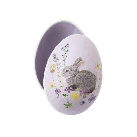 hollow cardboard egg with bunny pic