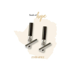 Studs Of Hope - ZIMBABWE Minimalist Movement Onyx