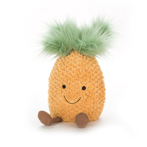 plush soft toy pineapple by Jellycat.  25cm x 15cm