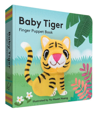 small puppet book featuring adorable baby tiger