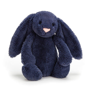 gorgeous small navy bunny plush soft toy