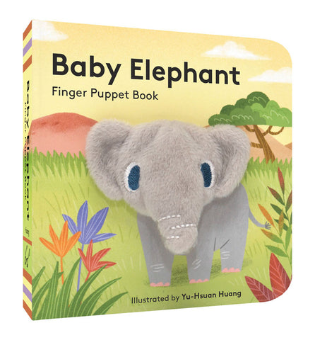 small puppet book featuring adorable baby elephant