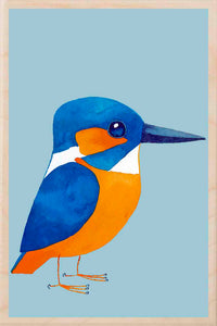 Wooden Postcard Matt Sewell Kingfisher