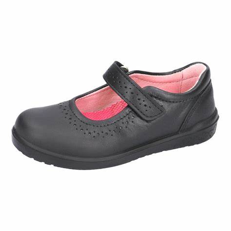 Ricosta LILLIA Leather School Shoes (Black)